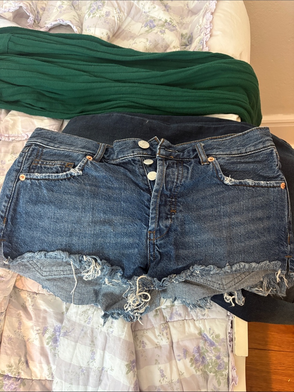 Denim Cutoff Shorts - Blue free people